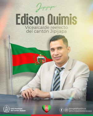Edison Quimis Vite fue reelecto como Vicealcalde del cantón Jipijapa para el periodo 2025 – 2027