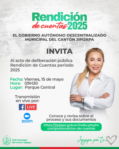 Los invitamos a ser partícipes del Acto de Deliberación Pública Rendición de Cuentas 2025