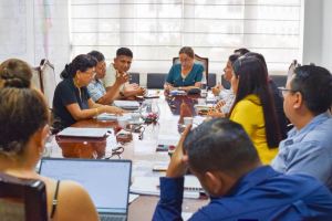 Mesa de trabajo con presidentes parroquiales