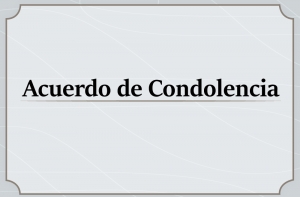 Acuerdo de Condolencia