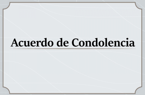 Acuerdo de Condolencia