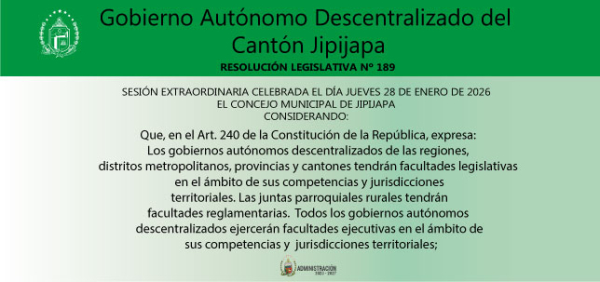 RESOLUCIÓN LEGISLATIVA Nº 189