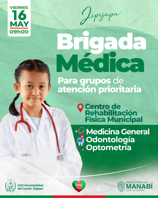 Este viernes, 16 de mayo a las 09h00, te esperamos en la Brigada Médica