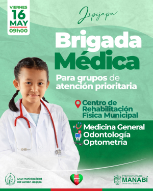 Este viernes, 16 de mayo a las 09h00, te esperamos en la Brigada Médica
