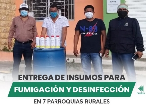 Entrega de insumos a 7 parroquias