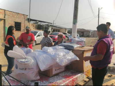 Llevamos ayuda humanitaria a familias afectadas por incendios.