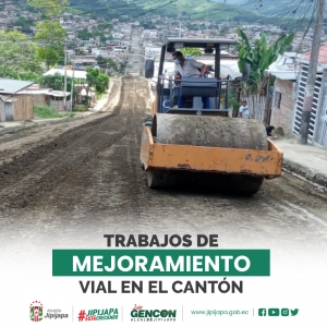 Trabajos de mejoramiento vial en el cantón