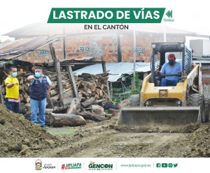 Lastrado de vías en el cantón