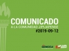 Comunicado Público 2019-09-16