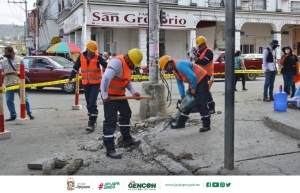 Inician lo trabajos de mejoramiento urbano en el centro de la ciudad