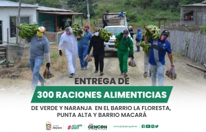 Entrega de 300 raciones alimenticias
