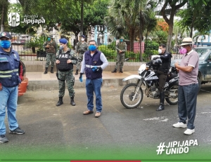Controles de seguridad en el centro de la urbe