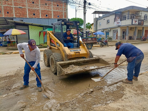 Sistema de drenaje en la calle Ricaurte