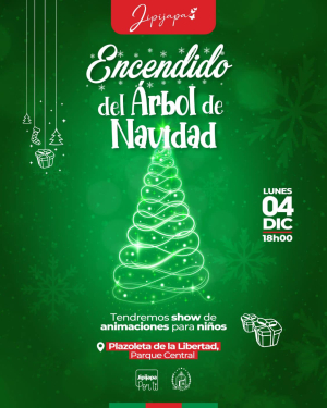 Inicia este lunes la Navidad en Jipijapa, con el encendido del árbol