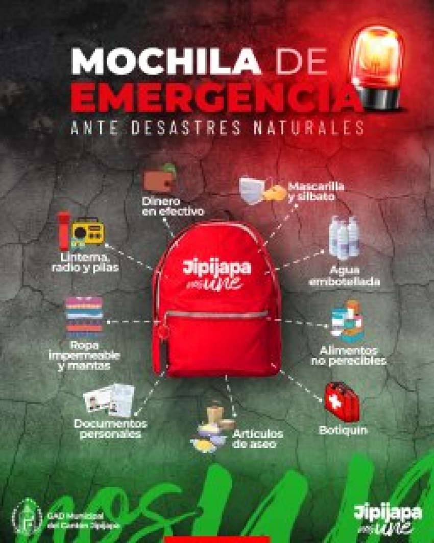 ¡Prepárate para estar seguro! Mantén siempre lista tu mochila de emergencias ante posibles sismos.