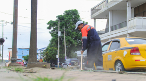 Limpieza integral en la calle Alejo Lascano