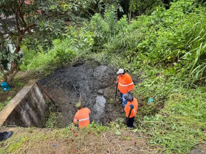 Se iniciaron los trabajos de limpieza del ducto cajón en el sector de Andil