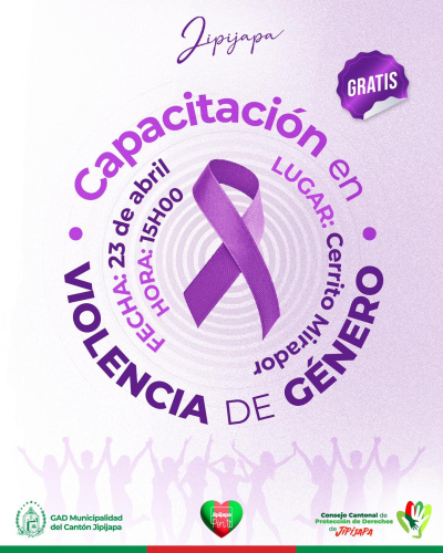 En #Jipijapa decimos no a la violencia de género y sí a la seguridad.